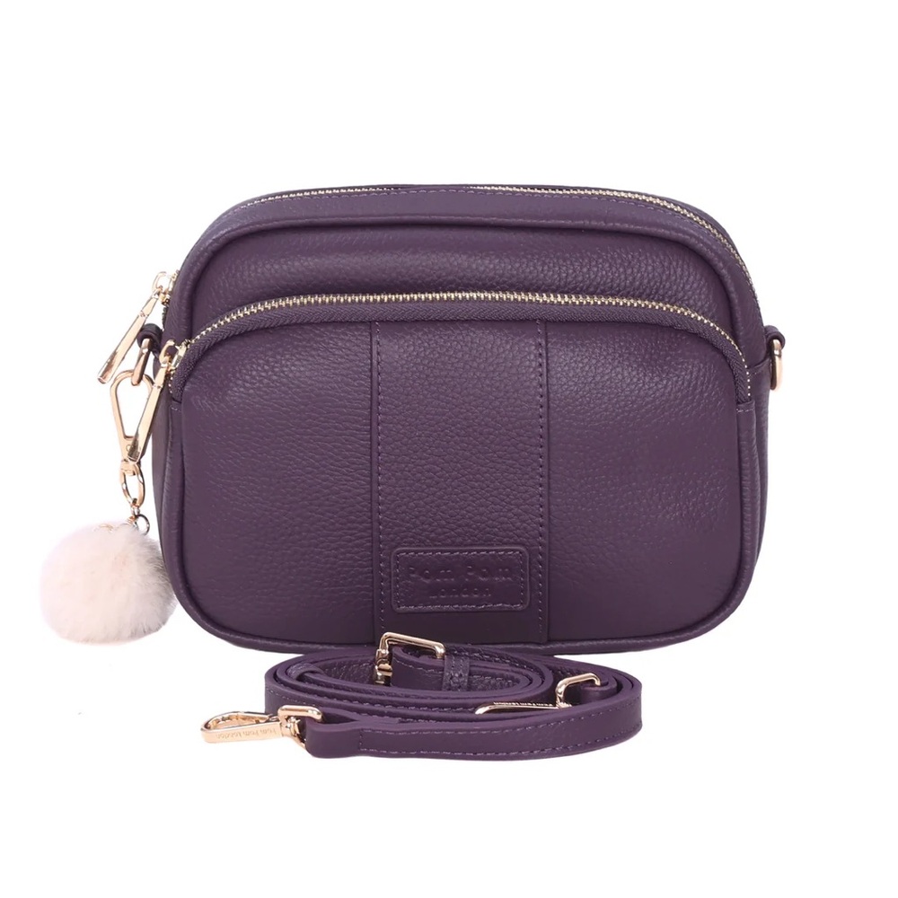 NEW Pom Pom London Purple Original Plus Crossbody Bag